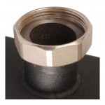 Стальной распределительный коллектор Rommer 3(4) отопительных контура 1 1/2 x 1 1/2