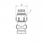 Узел нижнего подключения Flamco D1/50 прямой, G 1/2 НР x G 3/4 НР