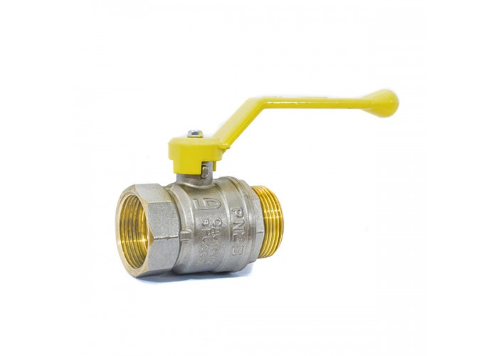 Кран шаровой LD 47.25.B-Н.Р.GAS газовый, внутренняя-наружная резьба, 1, рычаг