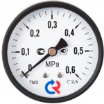 Манометр Росма TM-310T Dy 63 с задним подключением 1/4 , 0-4 бар