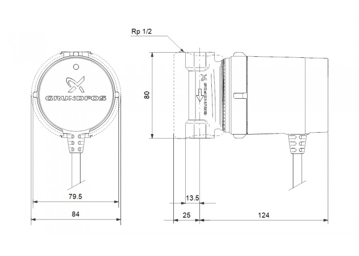 Циркуляционный насос Grundfos COMFORT 15-14 BDT PM