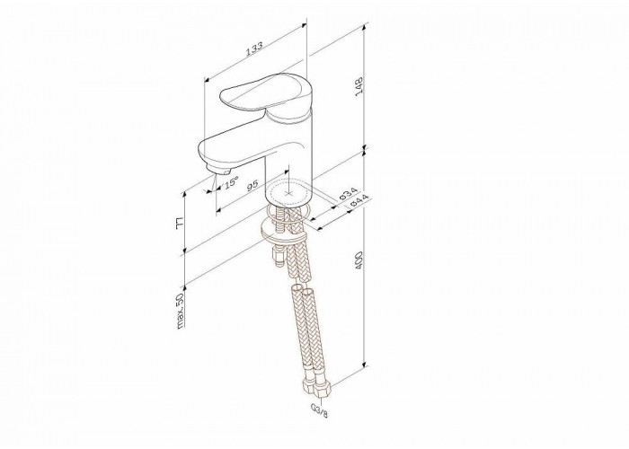 Смеситель для раковины AM.PM Sunny F85C02100, хром