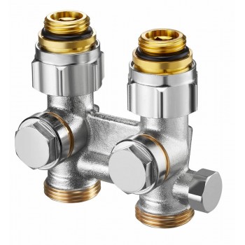 Узел нижнего подключения Oventrop Мultiflex F ZBU 1/2x3/4 прямой, с преднастройкой