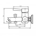 Смеситель для ванны с душем Dorff Logic SS D3010000SS Смеситель для ванны с душем Dorff Logic SS D3010000SS