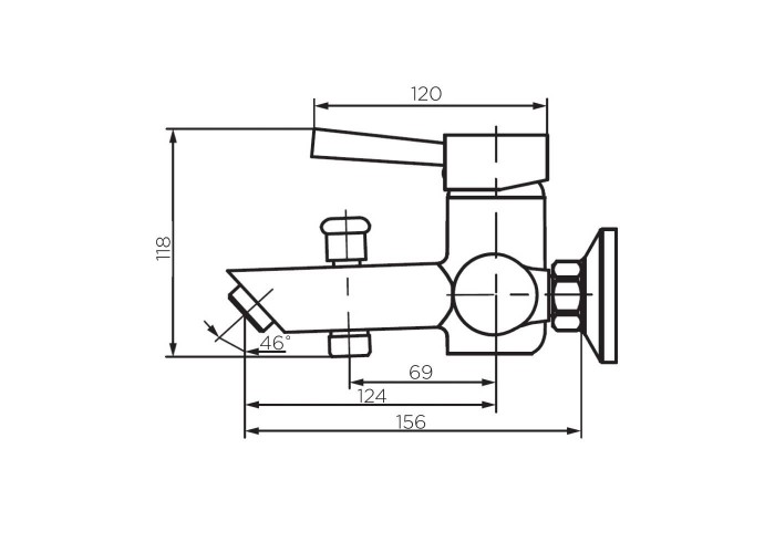 Смеситель для ванны с душем Dorff Logic SS D3010000SS Смеситель для ванны с душем Dorff Logic SS D3010000SS