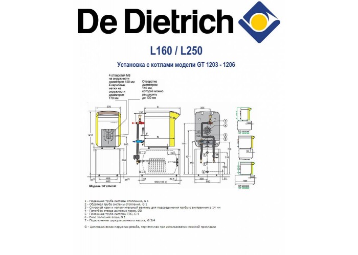 Бойлер косвенного нагрева De Dietrich L 160