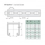 Профиль монтажный Walraven BIS RapidStrut (pg) 41 x 41 x 2,00, L=3000 мм (хлыст)