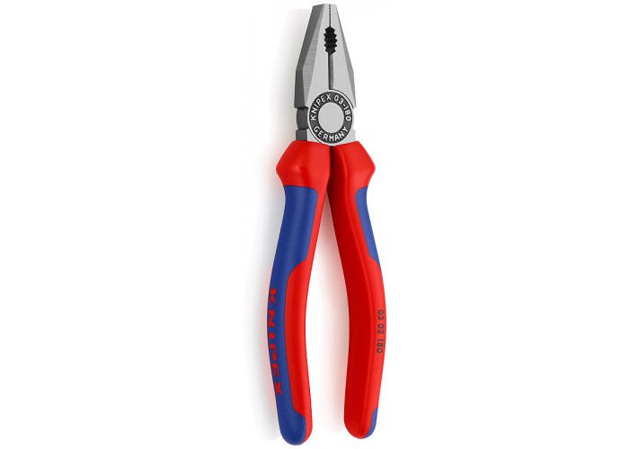 Плоскогубцы KNIPEX комб., рез: провол. ср. d 3.8 мм, твёрд. d 2.5 мм, кабель d 13 мм (16 мм?), L-200 мм, чёрн., 2К ручки