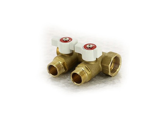 Коллектор UNI-FITT 420G НВ 3/4 2 х 1/2 Н 40 мм с кранами