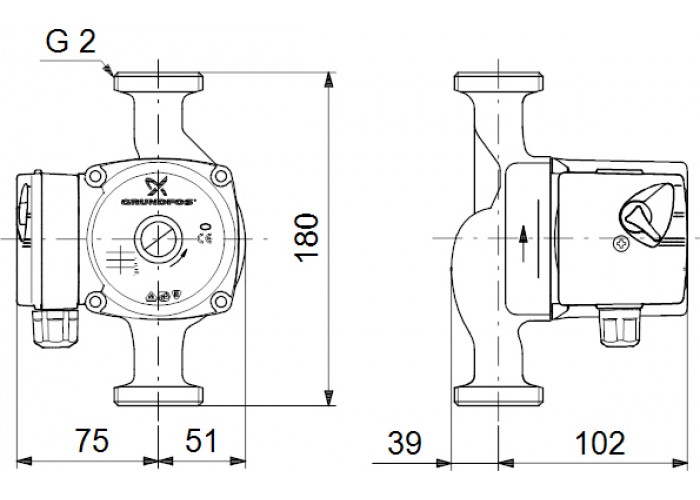 Циркуляционный насос Grundfos UPS 32-40