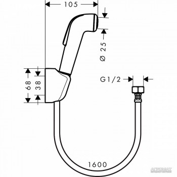Гигиенический душ Hansgrohe 32122000 Гигиенический душ Hansgrohe 32122000