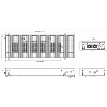 Внутрипольный конвектор с вентилятором Eva KB.90.303.1500 Внутрипольный конвектор с вентилятором Eva KB.90.303.1500