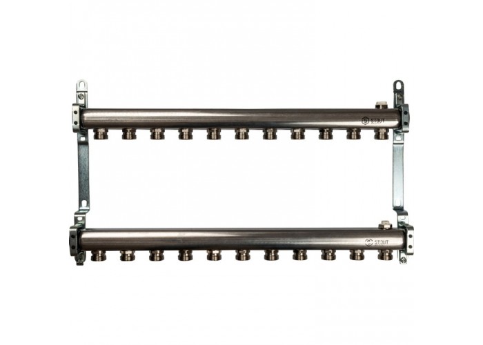 Коллектор Stout из нержавеющей стали для радиаторной разводки 1/3/4x11, SMS 0923 000011