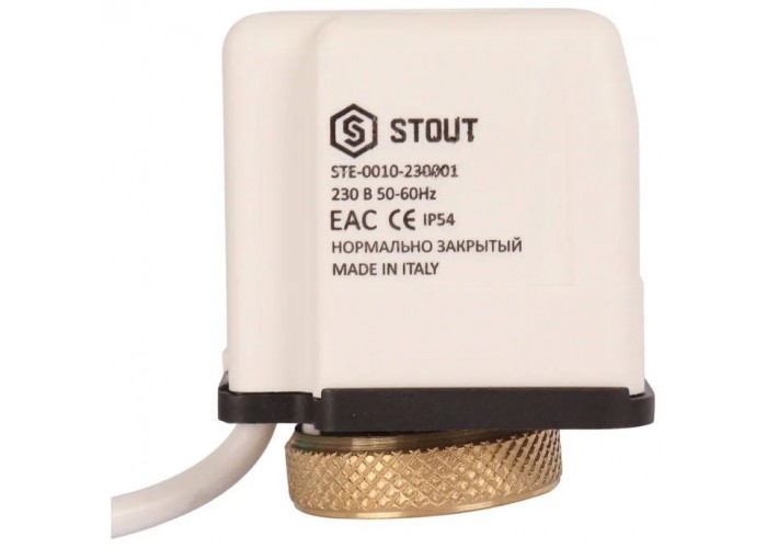 Электротермический сервопривод Stout 230 B, нормально закрытый, компактный, M30X1,5 (STE-0010-230001)