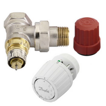 Комплект терморегулятора Danfoss RTR-N/RTR 7090 Ду20, 3/4 угловой (для двухтрубной системы)