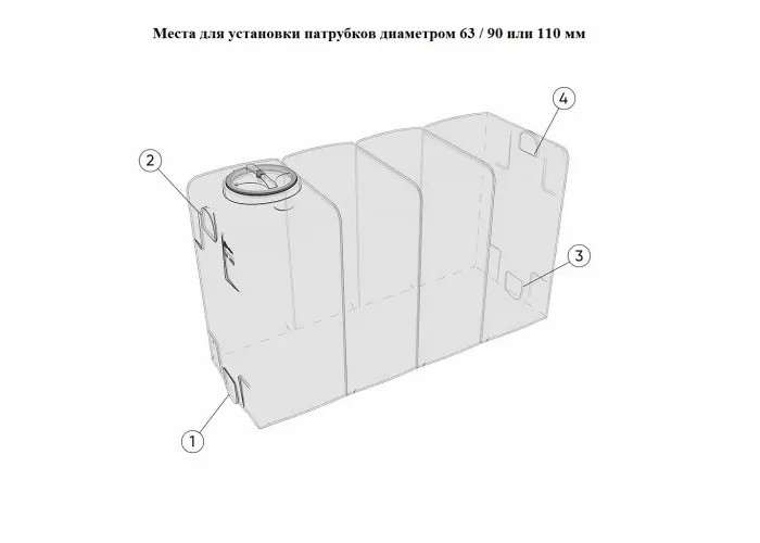 Емкость ЭкоПром KR 4000л белая в обрешетке