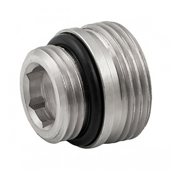 Ниппель Elsen переходной с уплотнением, 1/2Oring - 3/4ЕК, никелированный