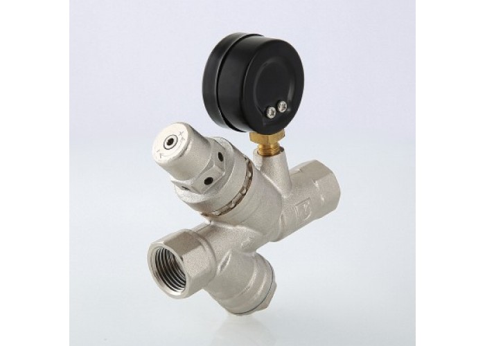 Подпиточный клапан VALTEC с фильтром и манометром 1/2