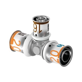 Тройник Uponor S-PRESS PLUS редукционный латунный 20-25-20