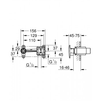 Скрытая часть смесителя Grohe 23200000