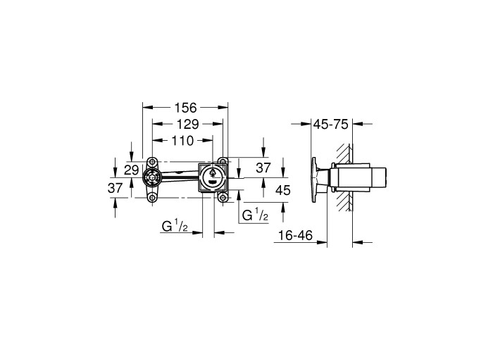Скрытая часть смесителя Grohe 23200000
