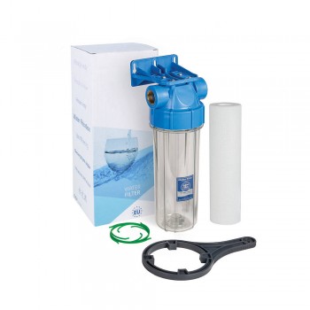 Корпус Aquafilter SLIM LINE 10, 3/4 дюйма, прозрачный (с картриджем)
