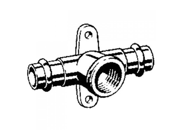 Тройник-водорозетка медная Viega Sanpress с SC-Contur d=22 (арт. 625 726)