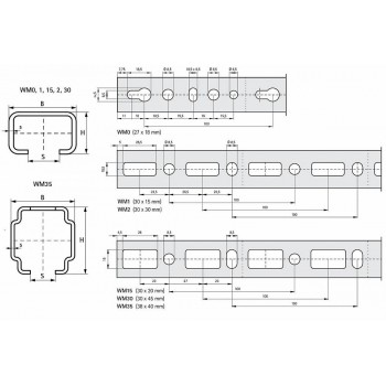 Профиль монтажный Walraven BIS RapidRail WM0 - 27 х 18 х 1,20, L=2000 мм (хлыст)