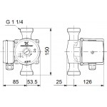 Циркуляционный насос Grundfos UP 20-45 N -150