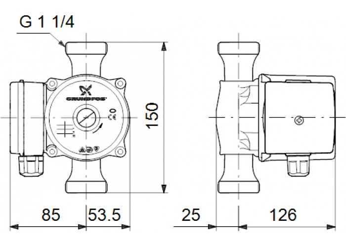 Циркуляционный насос Grundfos UP 20-45 N -150