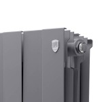 Биметаллический секционный радиатор отопления Royal Thermo PianoForte Silver Satin 300 / 6 секций