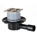 Трап HL 510NPr-3000 с Сухим сифоном, с решеткой 037Pr.31E - Цвет светлая бронза