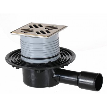 Трап HL 510NPr-3000 с Сухим сифоном, с решеткой 037Pr.31E - Цвет светлая бронза