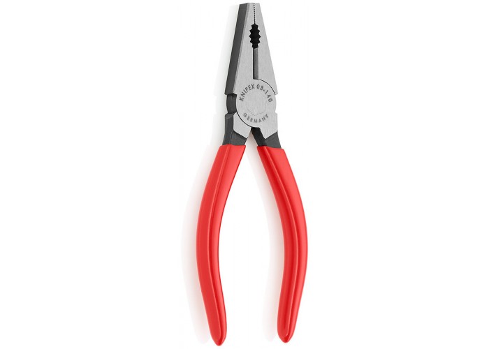 Плоскогубцы KNIPEX комб., рез: провол. ср. d 3.8 мм, твёрд. d 2.5 мм, кабель d 13 мм (16 мм?), L-200 мм, чёрн., 1К ручки