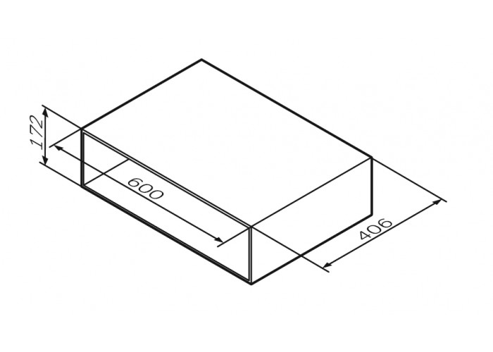 Ниша для базы под раковину AM.PM Gem M90OHX0600NF подвесная, 60 см, орех
