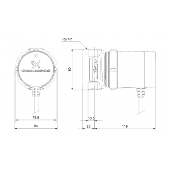 Циркуляционный насос Grundfos COMFORT 15-14 B PM RU