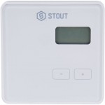 Комнатный терморегулятор Stout R-8b, беспроводной, белый, 2xAAA (STE-0101-008001)