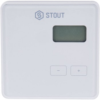 Комнатный терморегулятор Stout R-8b, беспроводной, белый, 2xAAA (STE-0101-008001)