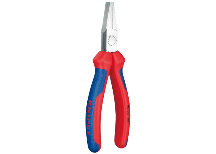 Плоскогубцы KNIPEX тупоносые, рифлённые губки 30 мм, 160 мм, чёрные, 2К ручки рукоятки