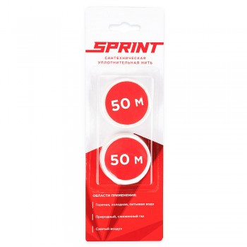 Уплотнительная нить Сантехмастер SPRINT сантехническая Набор катушек 2х50 метров, блистер