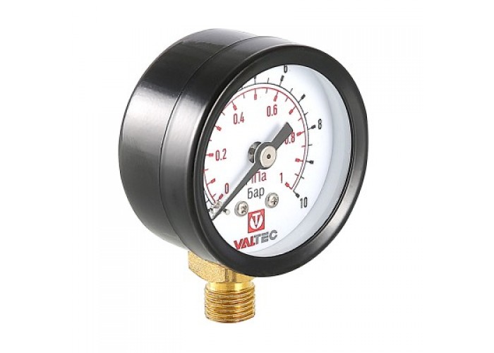 Манометр VALTEC VT.TM40 Dy 40 с нижним подключением 1/8 , 0-10 бар (для подпиточного клапана)