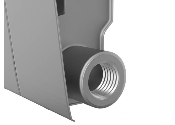 Биметаллический секционный радиатор отопления Royal Thermo Biliner 350 / Silver Satin / 1 секция