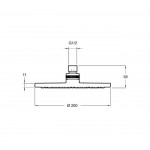 Верхний душ Jacob Delafon BRIVE E21755-CP