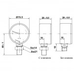 Термоманометр Watts F+R 828/10, радиальный