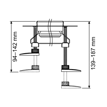 Комплект опор TECE TECEdrainline, 4 x 139 -187 мм