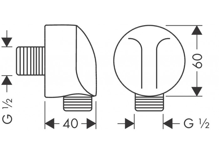 Подключение душевого шланга Hansgrohe Fixfit 27454000
