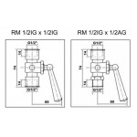 Кран Watts RM 1/2 ВР х 1/2 ВР, для манометра