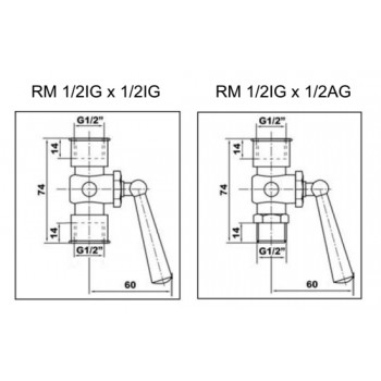 Кран Watts RM 1/2 ВР х 1/2 ВР, для манометра