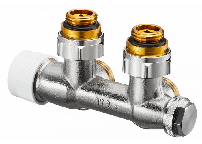 Узел нижнего подключения Oventrop Multiblock T 1/2x3/4 угловой, с преднастройкой