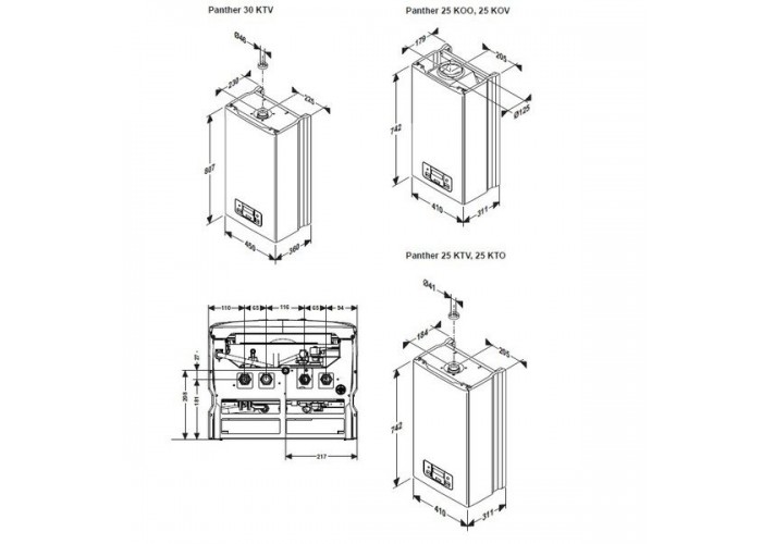 Настенный газовый одноконтурный котёл Protherm Пантера 25 KTO